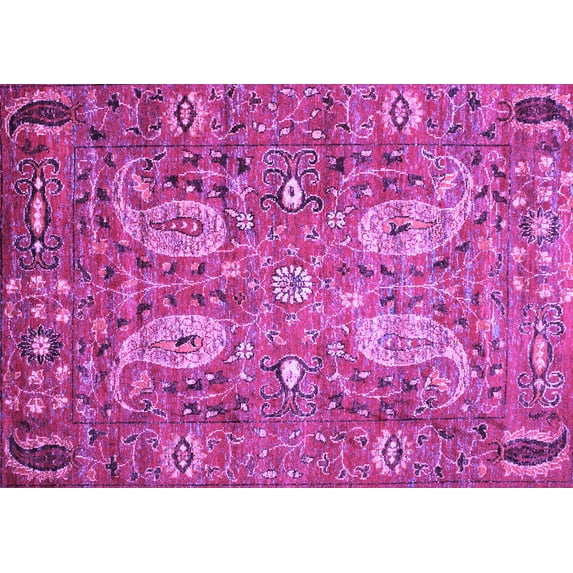 Ahgly Company Indoor Rectangle Persian Purple Traditional Area Rugs, 5' x 8'