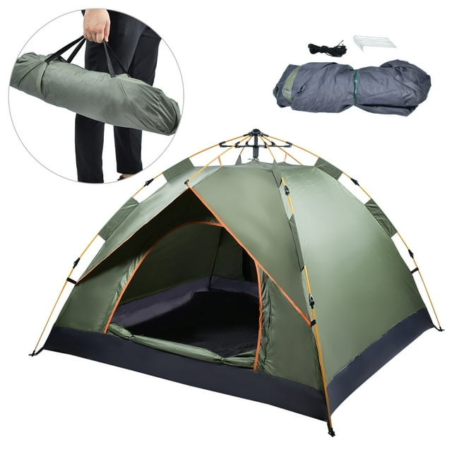 Tente de Randonnée, Tente de Randonnée Automatique Tente Familiale Tente de Camping Polyvalente pour Famille 3-4 Personnes