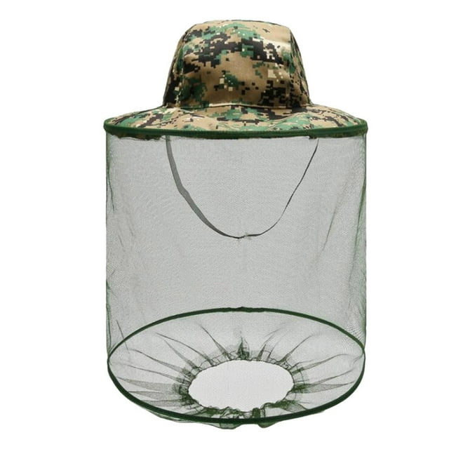Dvkptbk Chapeau de Soleil Extérieur Résistant aux Moustiques Chapeau Abeille Insecte Filet Maille Protège-Visage Casquette Camping et Randonnée