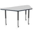 thumbnail image 4 of ECR4Kids 30in x 60in Trapezoid Premium Thermo-Fused Adjustable Activity Table Grey/Navy/Black - Super Leg, 4 of 8