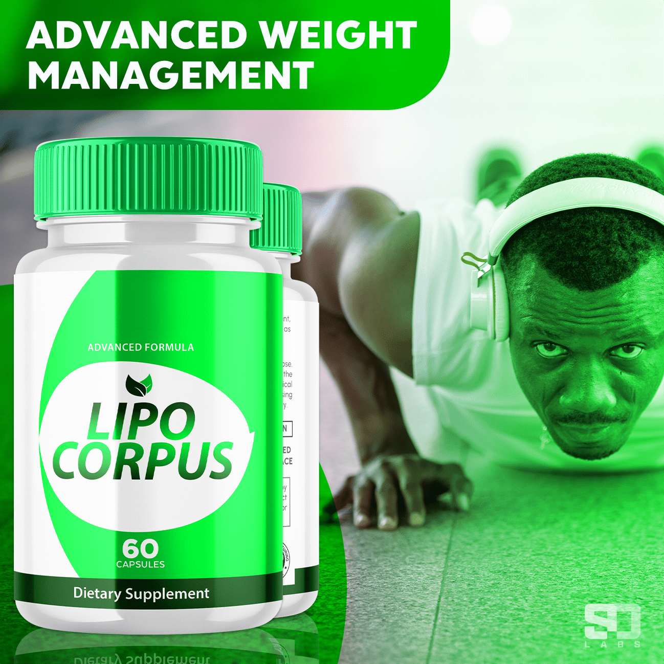 Lipo Corpus Pills Advanced Fitness and Energy Support Supplement All Natural Lipocorpus 300 Capsules
