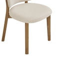 thumbnail image 4 of Dycanpo Wooden Dining Chairs Set of 6, Wide Back Kitchen Side Chairs for Modern Farmhouse Dining Room, Linen Upholstered and Natural Wood Legs, 4 of 9