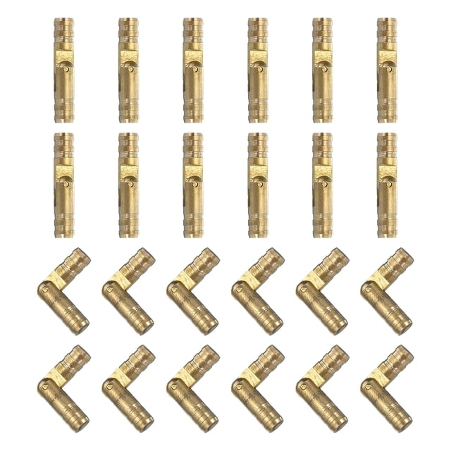 Bisagras de barril de latón invisibles, paquete de 40, bisagras ocultas cilíndricas pequeñas de 4x20mm