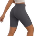 thumbnail image 5 of Yourumao Biker Shorts for Women with Pocket High Waisted Skinny Shorts Tummy Control Knee Length Pants Solid Summer Shorts for Athletic Workout, 5 of 6