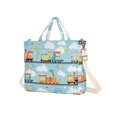 thumbnail image 7 of FORMRS Womens Corduroy Tote Bag Crossbody Shoulder Handbag with Pocket, Cartoon Train Pattern, 7 of 7