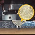 thumbnail image 4 of Diamond Grinding Edge Router Bits - 45 Degree Oblique Cutter With Bearing, Stone Cutting Carving Tool For Marble, Granite, Quartz (1/2 Inch-shank), 4 of 5
