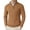 Brown, variant on COOFANDY Mens Slim Fit 1/4 Zip Up Mock Neck Polo Sweater Casual Long Sleeve Sweater Pullover Sweaters