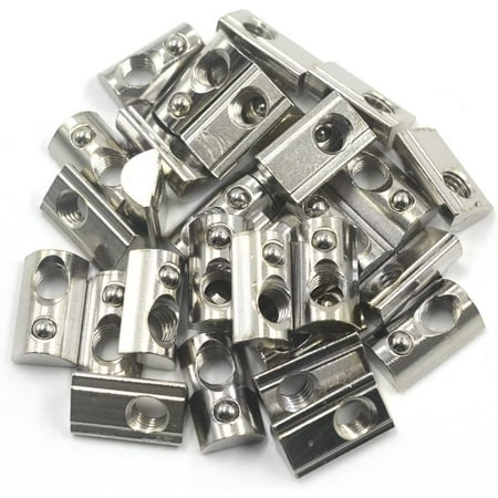 

50pcs 2020 Series M5 Spring T Nuts Half Round Roll in T-Nuts for T-Slot 6mm Aluminum Extrusion Profile