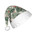 thumbnail image 2 of Cauagu Palm Trees and Tropical for Adult Christmas Hat,1-Pack Xmas Holiday Hat Santa Hat for Women & Men Festive Headwear Accessories Fit for Christmas/New Year/Party, 2 of 6
