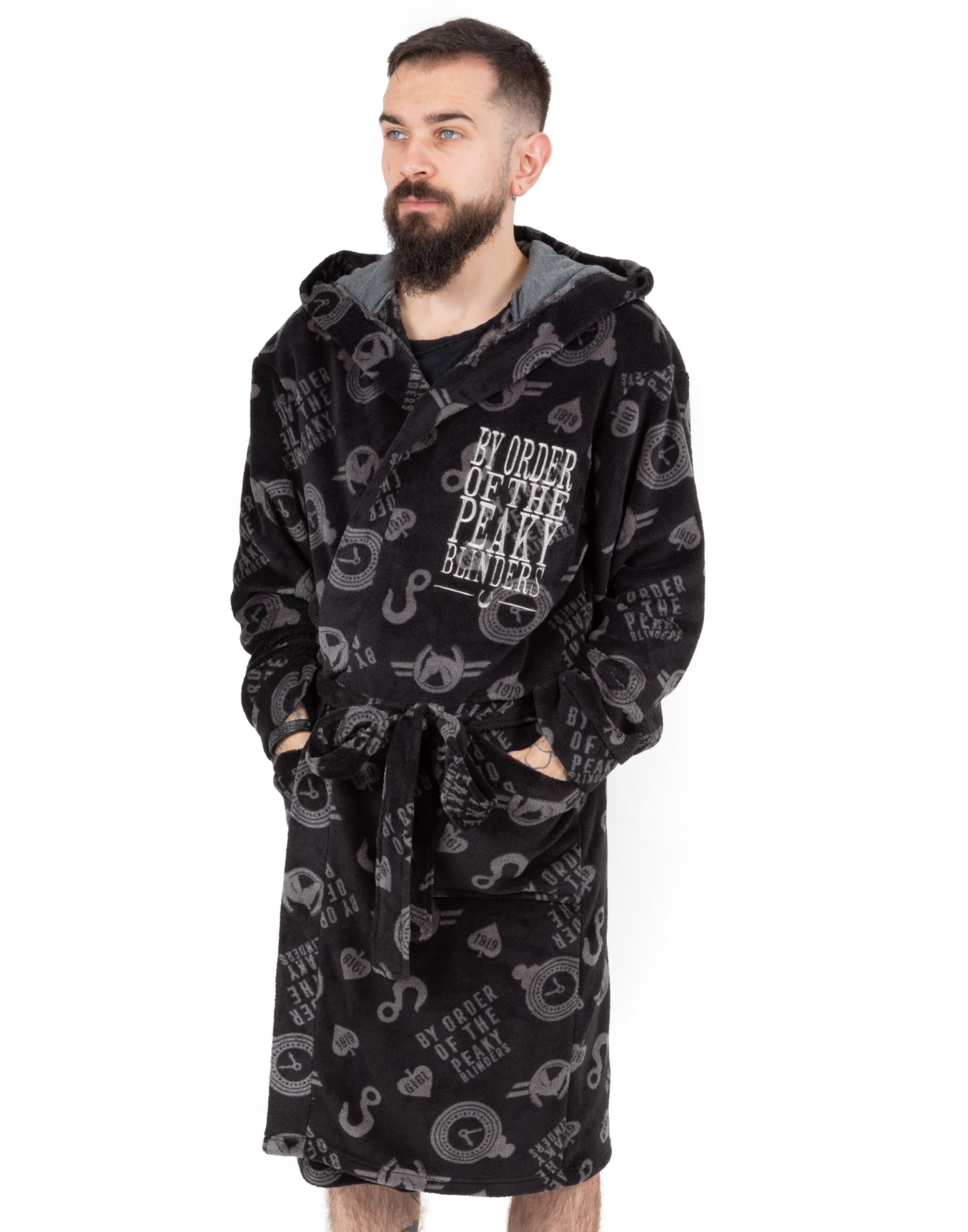 Peaky Blinders Mens Black Icons Bathrobe (Medium) [dis]