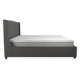 CosmoLiving by Cosmopolitan Mercer Upholstered Bed, King, Gray Linen