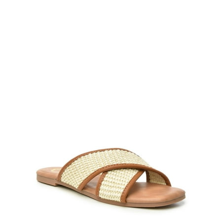 

C. Wonder Women s Raffia Crossband Sandal
