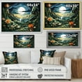 thumbnail image 4 of Designart "Green Orange Mosaic pastures II" Abstract Collages Floater Framed Wall Art Print, 4 of 7