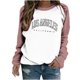 thumbnail image 2 of Puntoco Sudadera de invierno de manga larga con cuello redondo y estampado de letras para mujer Puntoco Puntoco-9128, 2 of 4