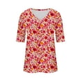 thumbnail image 2 of Camisetas Casuales de Manga Corta Plisada de la Moda de las Mujeres, Camiseta Cómoda de Poliéster para las Mujeres, Blusa de Primavera de Verano Lavado a Mano, 2 of 5