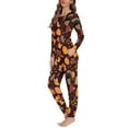 thumbnail image 2 of FKELYI Harvest Fall Women Pajamas Happy Thanksgiving Comfy Long Sleeve Pjs for Women Set of 2 Casual Adult Pajamas Women Size M, 2 of 5