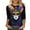 A140 Multicolor, variant on Cadancy Mardi Gras Shirt Women 3/4 Sleeve Trendy Crewneck Pullover Tunic Tops Rave Party Mask Print Carnival Blouse Casual Loose Holiday Outfits