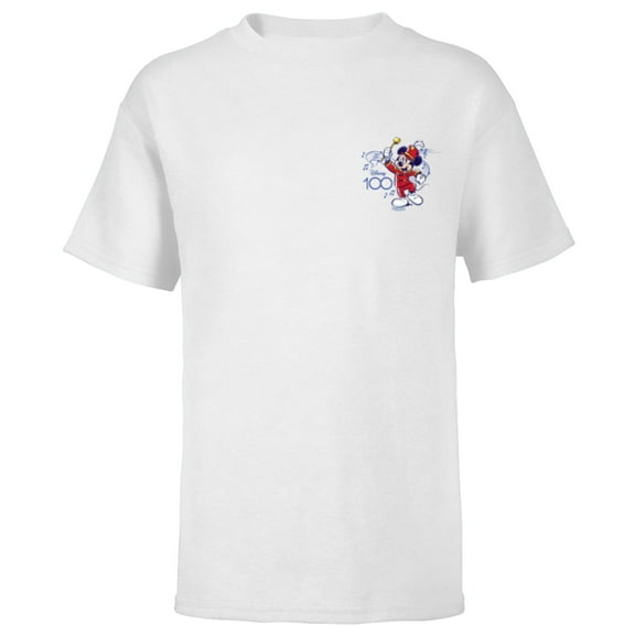 Disney 100 Mickey Mouse Marching Band Leader D100 - Short Sleeve T-Shirt for Kids - Customized-White