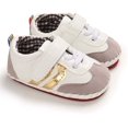 thumbnail image 6 of Baby Boys Girls Pu Leather Hard Bottom Walking Sneakers Toddler Rubber Sole First Walkers Infant Cartoon Slippers Crib Shoes, 6 of 6