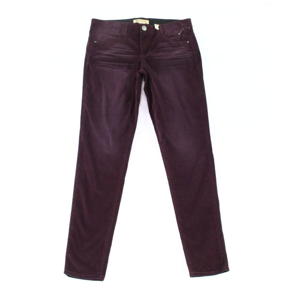Democracy Pants - Purple Womens Skinny Ankle Corduroy Stretch Pants $68 ...