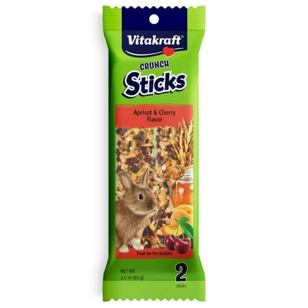 UPC: 0051233317021 | Vitakraft Crunch Sticks Rabbit Treats – Apricot & Cherry Flavor – 2 Pack