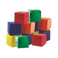 thumbnail image 1 of ECR4Kids SoftZone Patchwork Toddler Building Blocks, Foam Cubes, Assorted, 12-Piece, 1 of 2