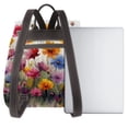 thumbnail image 3 of Ratiio Colorful Wildflower Meadow Pattern Womens Backpack Purse Leather Backpack Purse for Women Travel Fashion Backpack Designer Ladies Shoulder Bags, 3 of 4