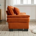 thumbnail image 4 of 84" Comfy Corduroy Sofa Sleeper 2-Seater Deep Seating Loveseat with Pillows for Small Spaces, 4 of 9