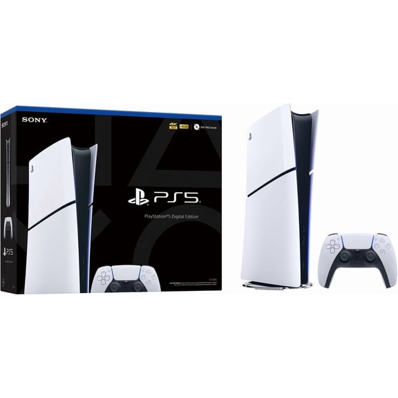 Restored Sony PlayStation 5 Slim Console Digital Edition - White (Refurbished)