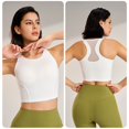 thumbnail image 7 of Women's Sports Bras Sports Fitness Bra Yoga Running Bra Dry Wicking Bra Bras for Women No Underwire White M, 7 of 7