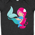 thumbnail image 4 of Inktastic Mermaid And Dolphin, Mermaid With Pink Hair Girls Baby Bodysuit, 4 of 5