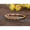 thumbnail image 5 of 0.25 Carat Citrine Floral Wedding band Solid 10k rose gold bridal ring stacking matching bandpromise ring, 5 of 7