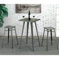 thumbnail image 4 of Furniture of America Merin Square Backless Dining Room 30" Bar Stools, Gun Metal (Set of 2), 4 of 5