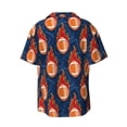 thumbnail image 2 of Disketp Men's Hawaiian American Football and Fire Flames Print Shirts Button Down Holiday Beach Shirts-3X-Large, 2 of 7