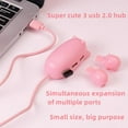 thumbnail image 3 of Xihbxyly Concentrador Usb de 3 Puertos con Diseño de Cerdito Momia, Decoración Única para La Oficina, Regalo Ideal para Amantes de Los Cerdos, Fácil de Usar, Incluye 3 Fundas, Compatibilidad Universa, 3 of 7