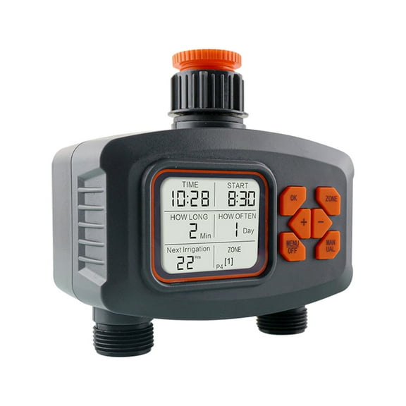 Dazzduo Irrigation Timer,Sprinkler Timer 2 LawnTimer Screen Timer Lawn Water Timer Smart 2 Lcd Screen Timer LawnLcd Screen Timer Smart Sprinkler Timer