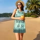 thumbnail image 3 of Balery Not All Those Who Wander Are Lost1 Vestidos de verano para mujer con estampado: vestido holgado sin mangas, vestido playero informal y cómodo para días calurosos., 3 of 7