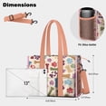 thumbnail image 5 of Teacher Tote Bag,Paw Prints and Bones Teacher Utility Tote Bag,Large Work Tote Bags for Women with Multiple Pockets,Top Zipper Closure,13.8x10.6x6.7 Inch, 5 of 5