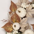 thumbnail image 6 of Wreaths Maple Leaf Berry White Pumpkin Wreath for Festival and Farmhouse Decorative Pendant Made of Suitable for Front Door Decoration, 6 of 8