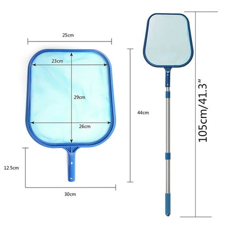 pool scoop swimming skimmer rake telescopic pond pole mesh leaf cleaning spa tools