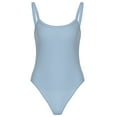 thumbnail image 2 of Neinkie Women's Basic Sleeveless High Neck Racerback Fitted Ribbed Knit Tank Tops Halter Bodysuits, 2 of 7