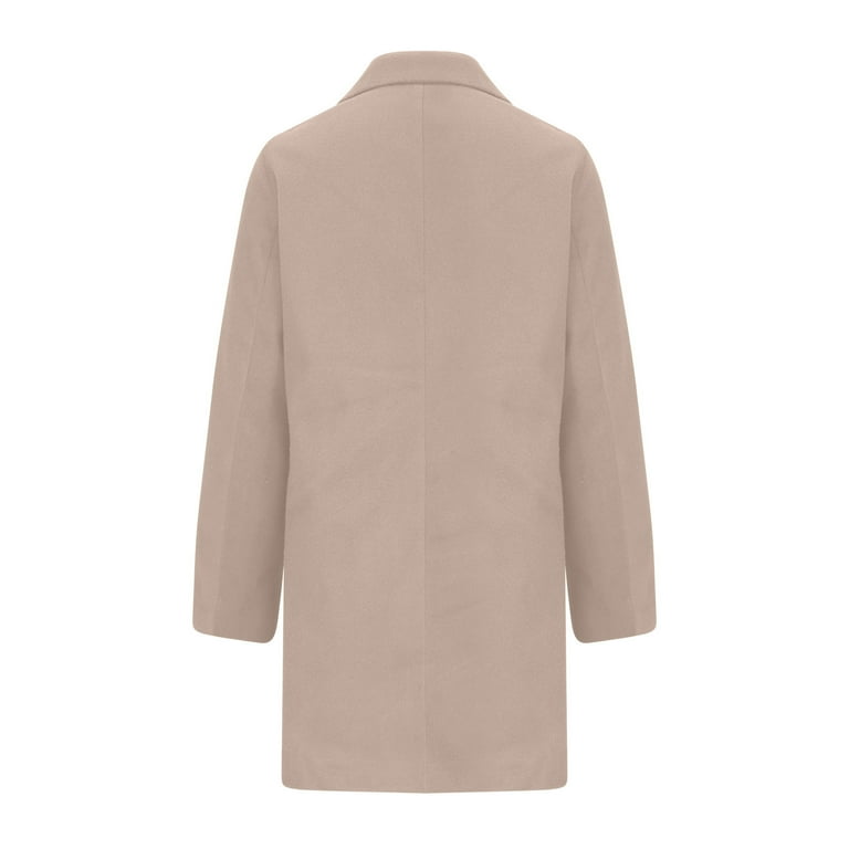 APEXFWDT Womens Notched Lapel Collar Single Breasted Pea APEXFWDT Womens Notched Lapel Collar Single Breasted Pea