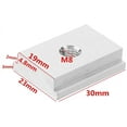 thumbnail image 2 of M8 T-Slot Nuts Aluminum Sliding Blocks for Woodworking T-Track System Universal Tool Clamps Fastening Accessories for Woodworking Machinery, 10Pcs Slider, 2 of 3