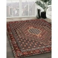 thumbnail image 3 of Ahgly Company Machine Washable Indoor Square Traditional Orange Salmon Pink Area Rugs, 5' Square, 3 of 7
