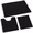Black-17"x24"+20"x32"+U Shape 20"x24", variant on Aqua Blue 17"x24"+20"x32"+U Shape 20"x24" Chenille Bathroom Rug Set