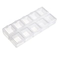 thumbnail image 4 of Component Storage Box PS Fixed 10 Grids Clear White 133x62x20mm, 4 of 4