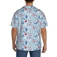 thumbnail image 3 of Sikiie Animal Men's Wrinkle Free Untucked Cuban Shirt Business Casual Button Down Shirts Short Sleeve Shirt4X-Large, 3 of 5