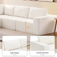 thumbnail image 6 of EUROCO 116" Oversized Modular Sectional Sofa, Convertible Sponge Sectional Sofa Couch, 5PCS High Density Sponges Cloud Couches Sofa for Living Room,Beige, 6 of 9