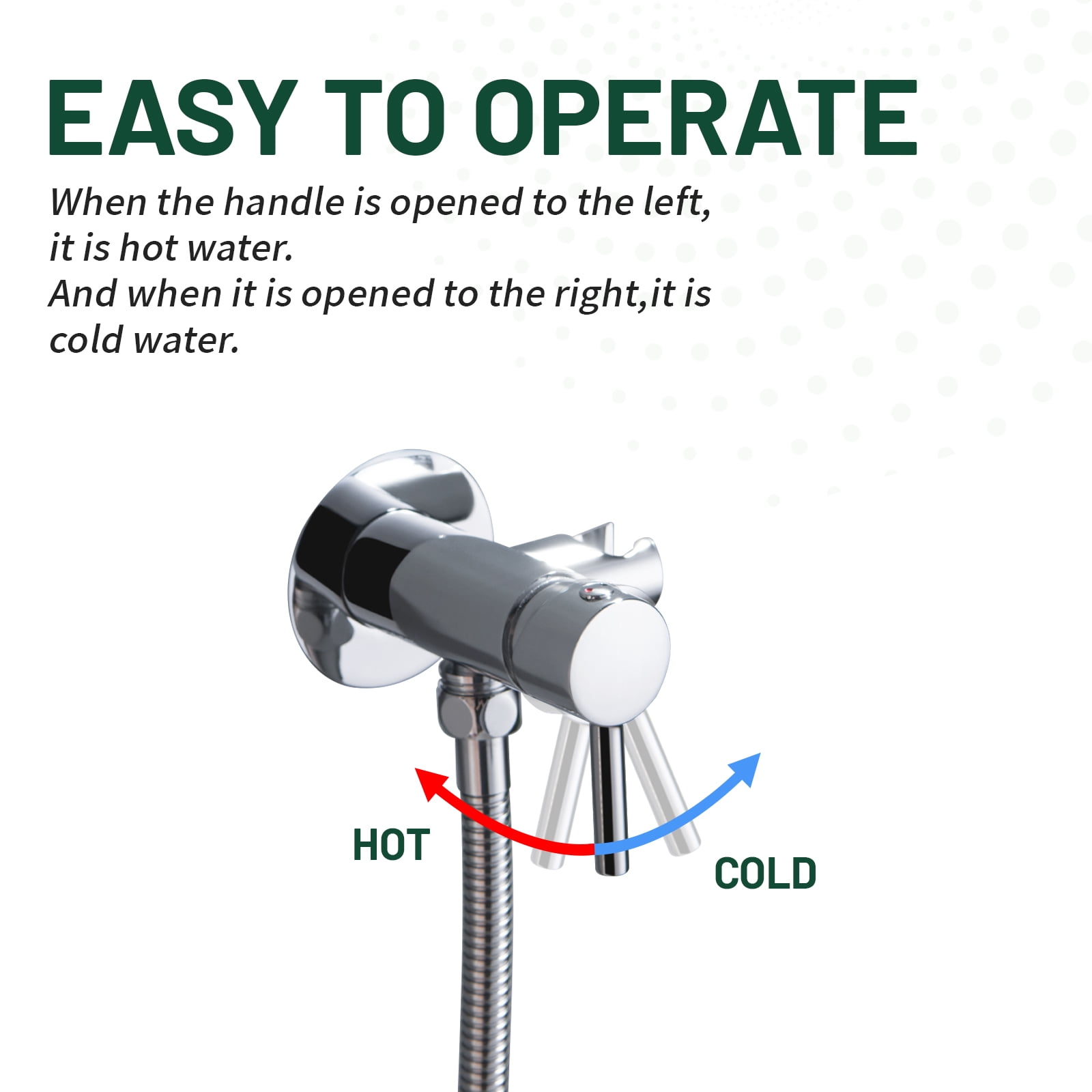 Cobbe Wall Mounted Adjustable Temperature Handheld Bidet Sprayer for Toilet Bathroom Toilet Bidet Attachment for Wash Chrome