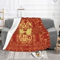 thumbnail image 2 of XMXT Throw Blanket, Death Tribe Skull Red Print Machine Washable Blankets for Sofa, 60 x 50 inches Red, 2 of 9
